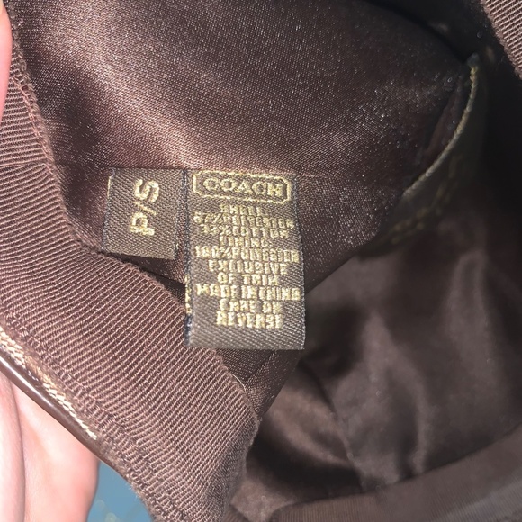 Coach Vintage Rare Signature Canvas Jockey Hat S - Picture 7 of 9